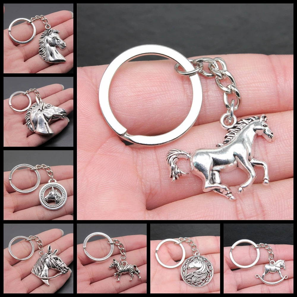 DOJoykey Cojoy Portachiavi amante a forma di cavallo, 1 paio in lega di zinco Portachiavi con bocca magnetica, coppia portachiavi regalo per compleanno, matrimonio, Natale, colore nero e rosa