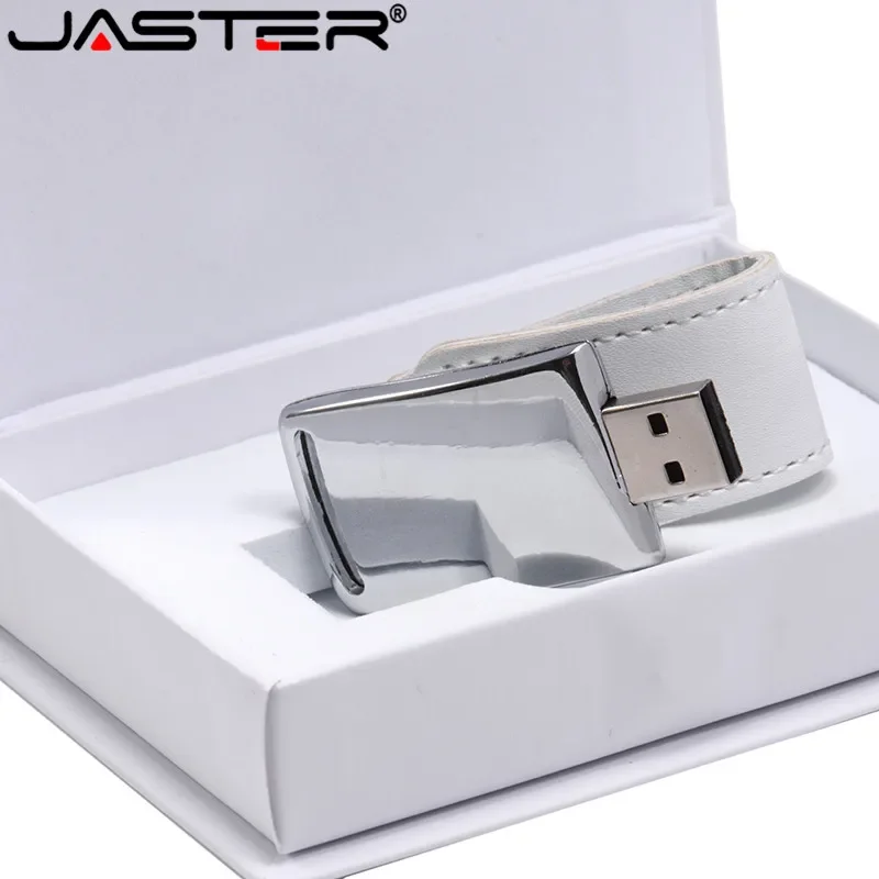 Jaster Pendrive Personalizado Logotipo Personalizado para Usb 2.0 Flash Stick 64gb 32gb 4gb 8gb 16gb em Couro Usb Mais Caixa de Presente Mais de 10 Peças Logotipo - Imagem 4