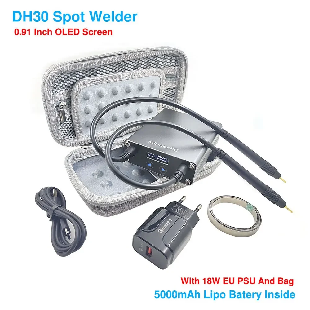 MinderRC DH30 Combo Spot Welder With Storage Bag And Power Adapter Spot  Welding Machine For Cylindrical Battery Firmware Upgrade - AliExpress
