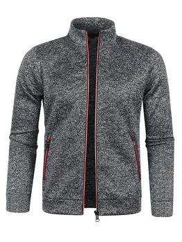 Giacca spessa da uomo autunno/inverno con cerniera lunga 1