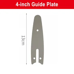 Mini Steel Chainsaw Chains - 4, 6, 8 Inch Electric Replacement Accessory (4-inch Guide Plate)