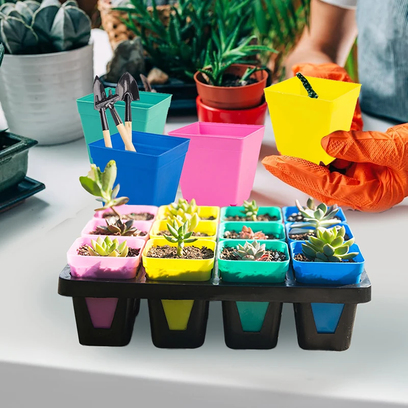 germination seedlings tray with Flower Pots Storage Grow indoor cultivation plant gadgets greenhouse germinator container