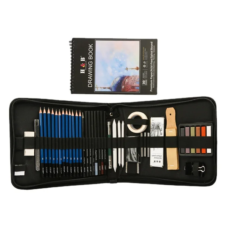 50 Drawing Sketching Kit Set - Pro Art Supplies with Sketchbook & Watercolor Paper - Include Tutorial,Watercolor,Graphite Kits human body dynamics sketch book self study clothing drawing design sketch books fashion clothing sketching skills tutorial book