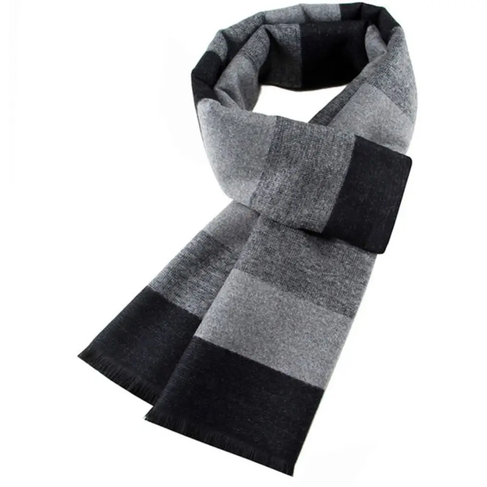 

Soft Men Cashmere Scarf Warm Neckwarmer Wraps Warm Plaid Scarf Mask Keep Warm Pashmina Shawl Riding