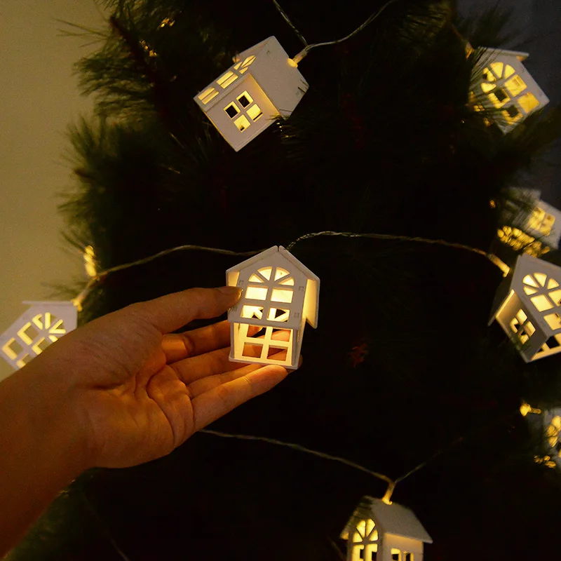 Mini Wooden House LED Lights 3