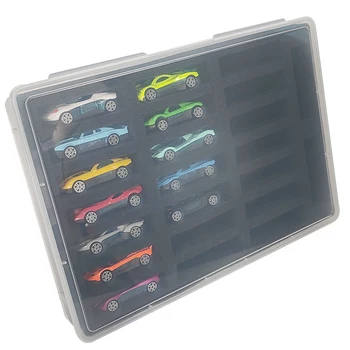 Scatola Espositiva per Auto in Scala 1:64, Contenitore per Modellini con 23 Scomparti, Scatola per Collezioni, Custodia per Gioielli e Utensili con Spugna Personalizzabile, Ideale come Regalo per Giocattoli