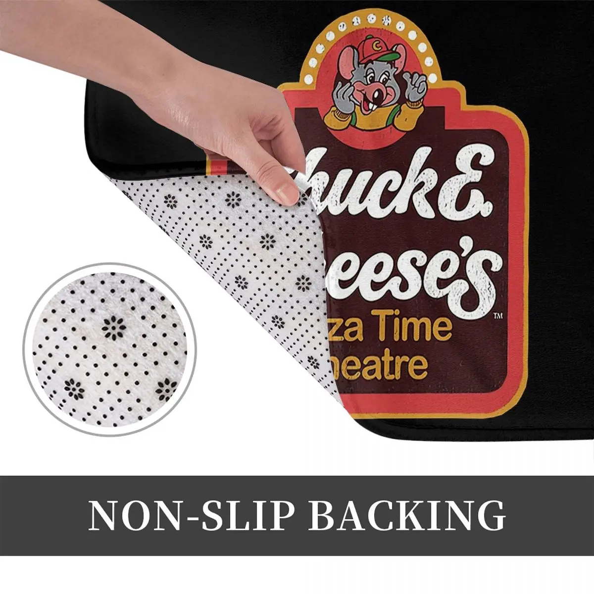 Chuck E Cheeses Pizza Time Theater Non-slip Doormat Floor Mat Durable Carpet Rug for Kitchen Entrance Home Bedroom Footpad Mats 3