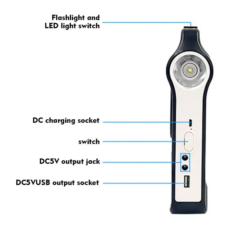 6V Power Storage Generator System Portable Solar Panel USB Charger Lamp Lighting Home Solar Energy System Kit Rechargeable