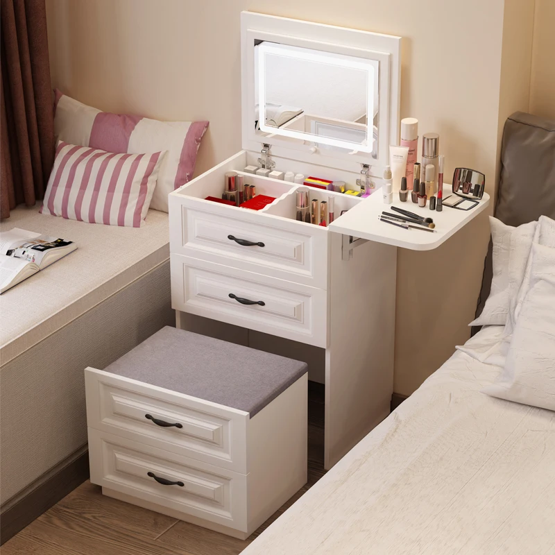 Mobile Bedside Table Modern Storage Luxury Bedside Table White Corner