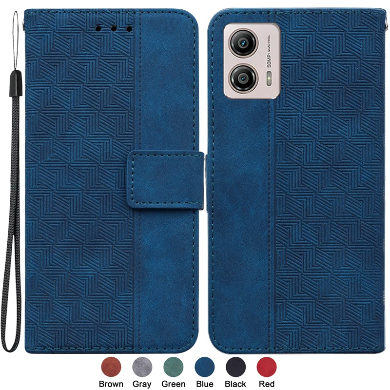 Capa Per Motorola Moto G53 G 53 6.5 "Custodia Su Motorola Moto G53 G23 G13 Custodia Fashion Magnetic Geometric Textile Wallet Book Cover