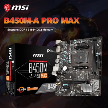MSI New B450M-A PRO MAX GAMING Motherboard Gamer 64G AM4 DDR4 +AMD Ryzen5 R5 5600 CPU + GALAXY 3200Mhz*2 RAM placa mae Kit 1