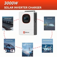ECGSOLAX Onduleur Solaire Hybride 1.2KW 12V 220V avec Contrôleur de Charge MPPT 50A 80A Tension d'Entrée Maximale PV 115VDC 6