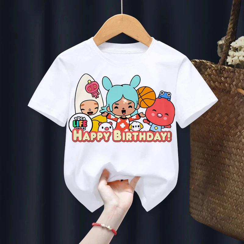 

2022 Toca Life World T Shirt Men Summer Tops Cartoon Children Clothes Kids T-shirt Unisex Game Graphic Tees Male Toca Boca Shirt