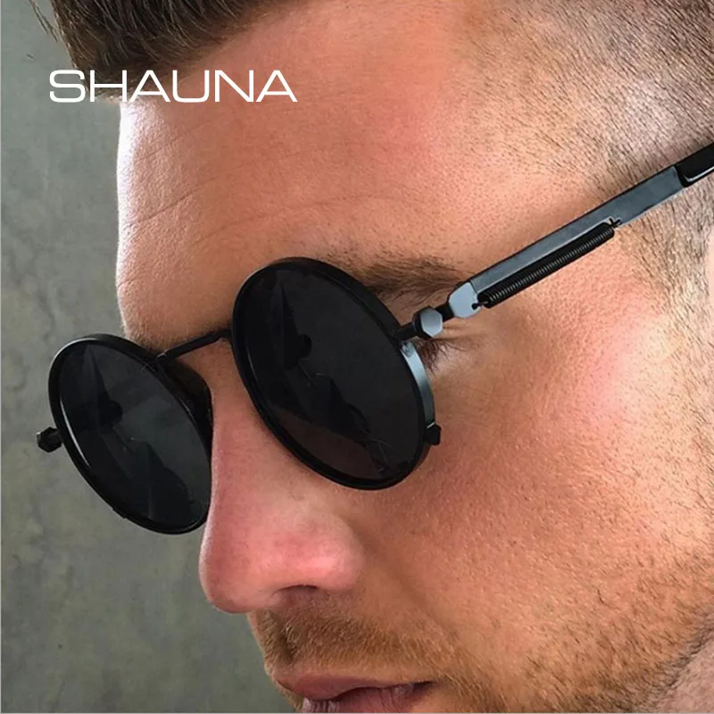 

Женские винтажные очки в стиле стимпанк SHAUNA, металлические солнцезащитные очки в стиле ретро с зеркальным покрытием, UV400