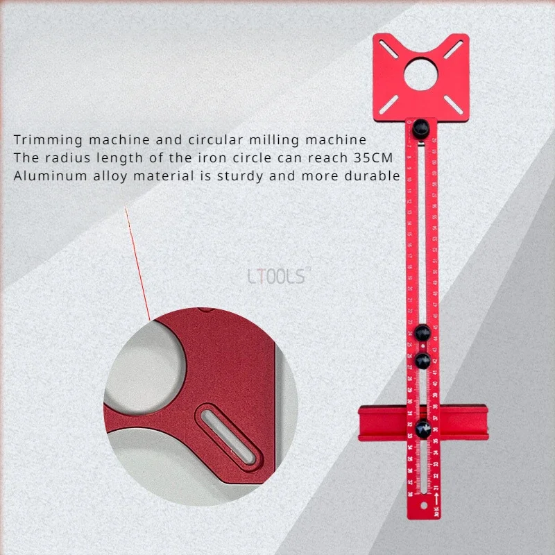 New 400mm Woodworking Professional Milling Circle Slotting Milling Edge Tool Aluminum Alloy Wood Home Positioning Support Tools high carbon steel wood woodworking tool round shank twist three brad point drill bit positioning woodworking bit twist drill