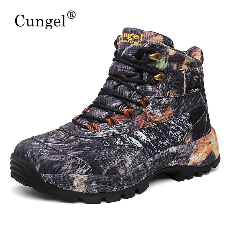 CUNGE Outdoor Tactical Sport Men's Shoes Waterproof Hiking Shoes Male Outdoor Winter Hunting Boots Mountain Shoes Men Army Boot
