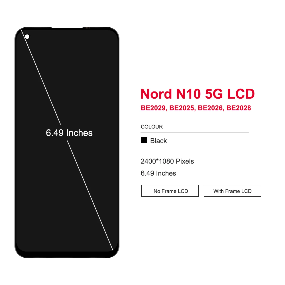 6.49  OnePlus Nord N10 5G LCD ÷ ũ, ġ г Ÿ ü One Plus Nord N100 LCD  