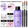 Acrylic Powder French Manicure Dust Professional White Clear Pink Crystal Polymer Builder Nails Extension Gel Kit Nail Set 2