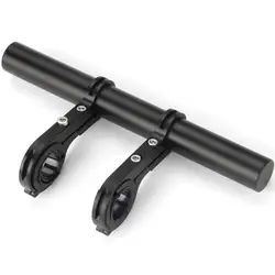Bicycle Handlebar Extended Bracket and Computer Holder with Alloy Fiber Stand (Black 20cm)