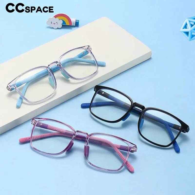 54671 Square Blue Light Blocking Glasses for Girl Optical Glasses Frame Boy Anti Glare Computer Eyeglasses Child Uv400 eyeglasses frames eyeglass frames square eyeglasses optical glasses