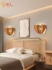 Japanese Wabi-Sabi Rattan Weaving Petal Wall Lamp LED E27 Atmosphere Art Decorative Wall Mounted Modern Light Fixtures Luminaria 5
