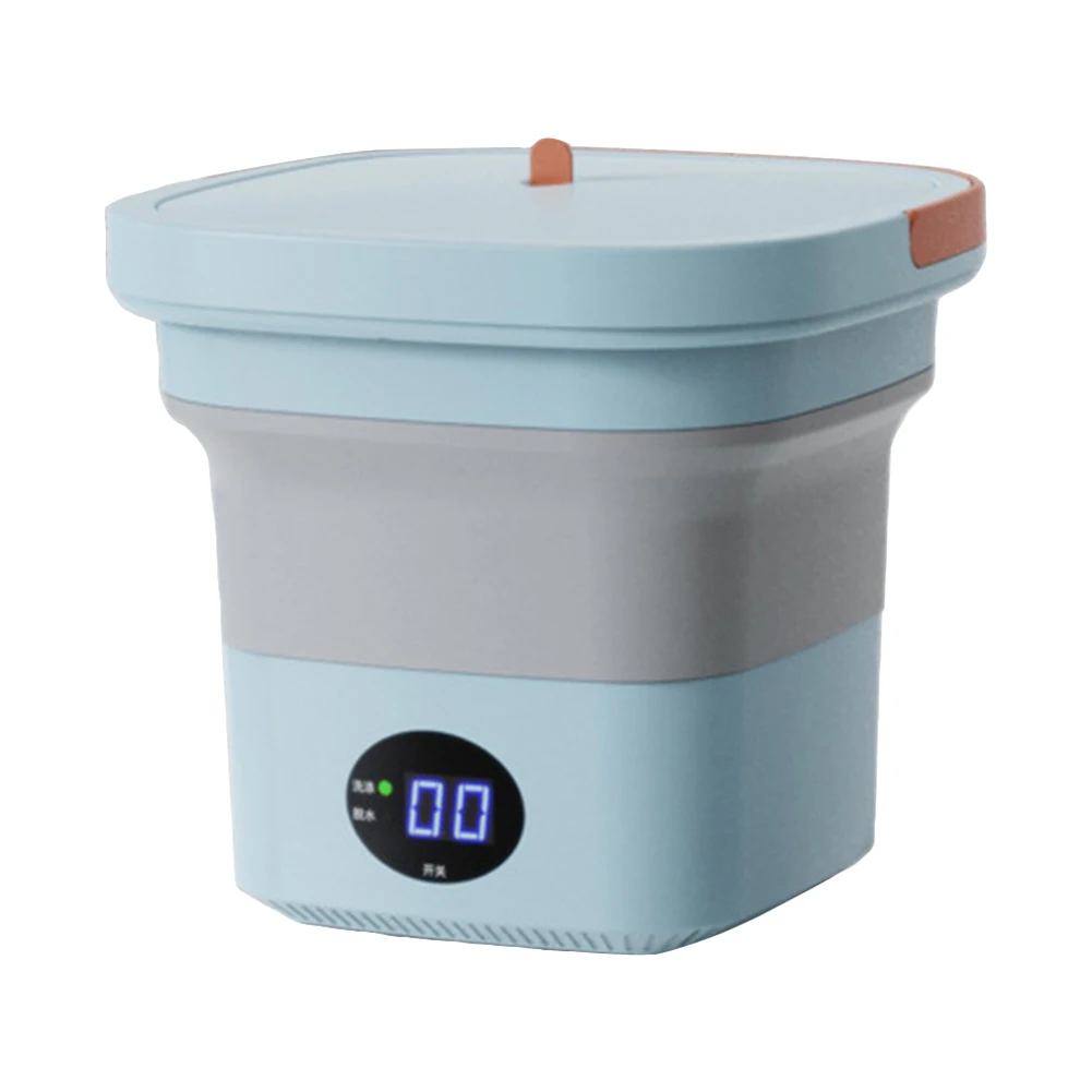 6L Washing Machine Foldable Washing Machines with Drain Bucket Mini Portable Washer for Socks