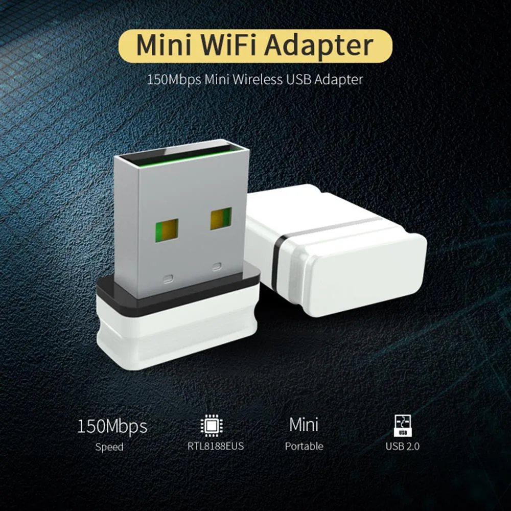 

Mini USB Wi-fi Adapter RTL8188 2.4G Wifi Dongle 150Mbps 802.11b/g/n Wifi Emitter Wi fi Receiver Network Card Antenna for Windows