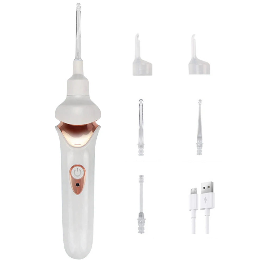Painless Ear Cleaning Tool for Whole Family with LED Light Earwax Spoons for Kids and Adults Soft Safe Perfect Wax Remover