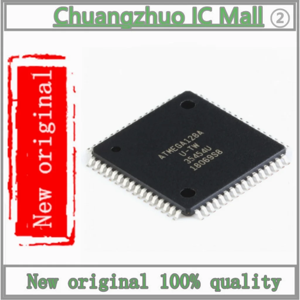 

1PCS/lot New original ATMEGA128A-AU 2.7V~5.5V 16MHz AVR 53 FLASH 128KB 4KB LQFP64 Microcontroller Units (MCUs/MPUs/SOCs) ROHS