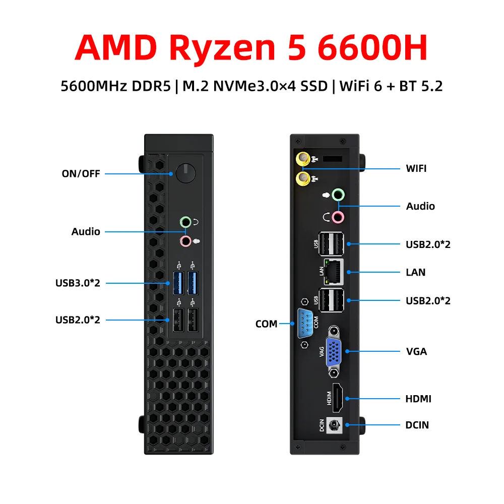 TexHoo Mini PC Windows 11 PC, Intel Core i5 13500H/N5095, 16GB