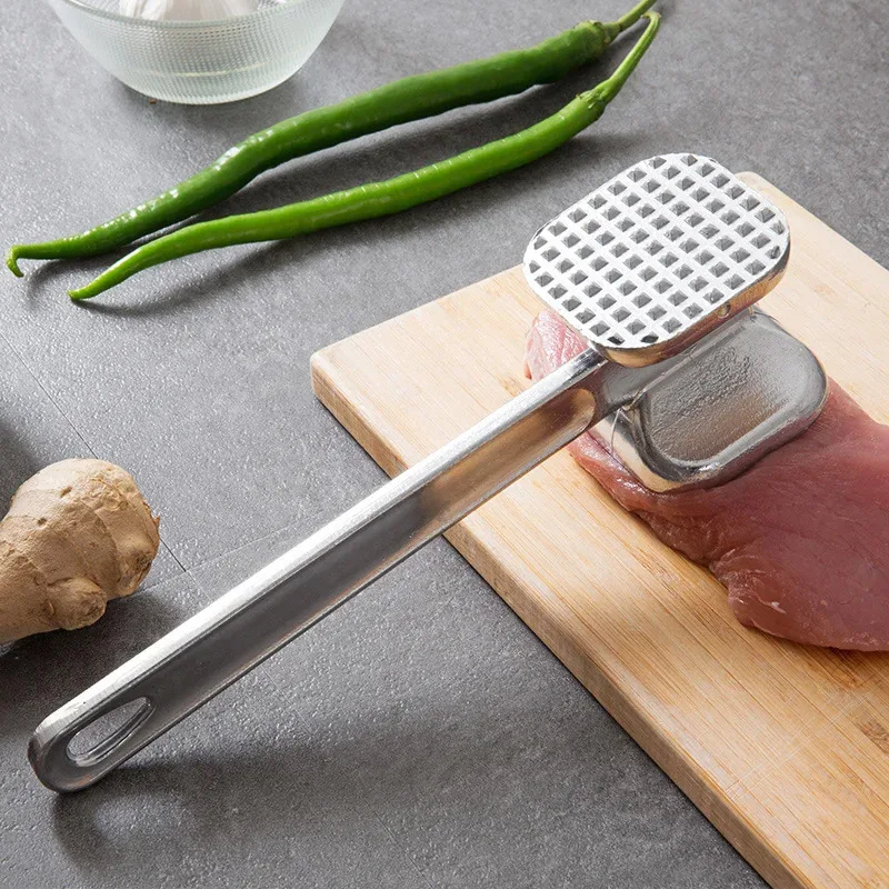Household aluminum alloy double-sided meat hammer steak hammer loose beef tenderizer kitchen accessory
