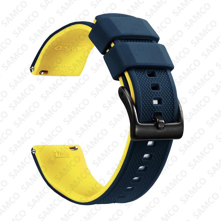 Deluxe Soft Silicone Rubber Waterproof Watch Band - Quick Release Sport Strap