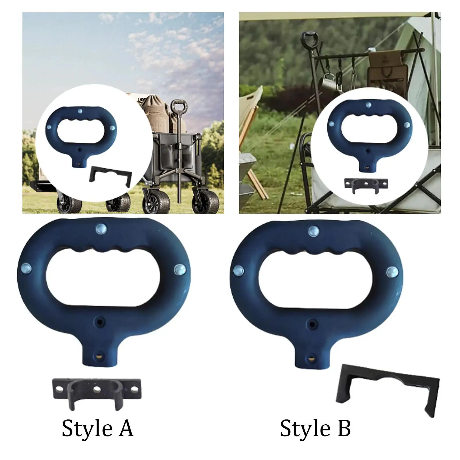 Wagon Cart Handle Replacement Accessory for Garden Shopping Trolley 6x5inch