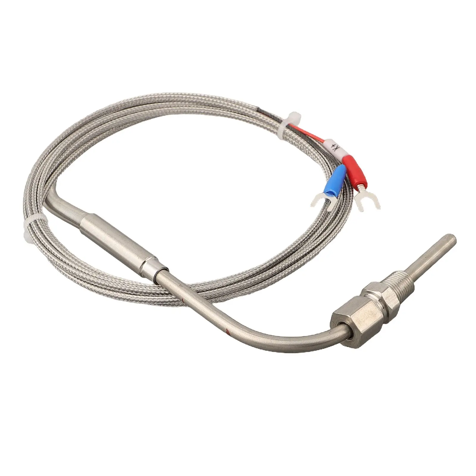 1/8" NPT K Type Thermocouple Exhaust Probe 1200°C Temperature Sensors Thread NPT Threads 2m Cable Adjustable Pressure Lock