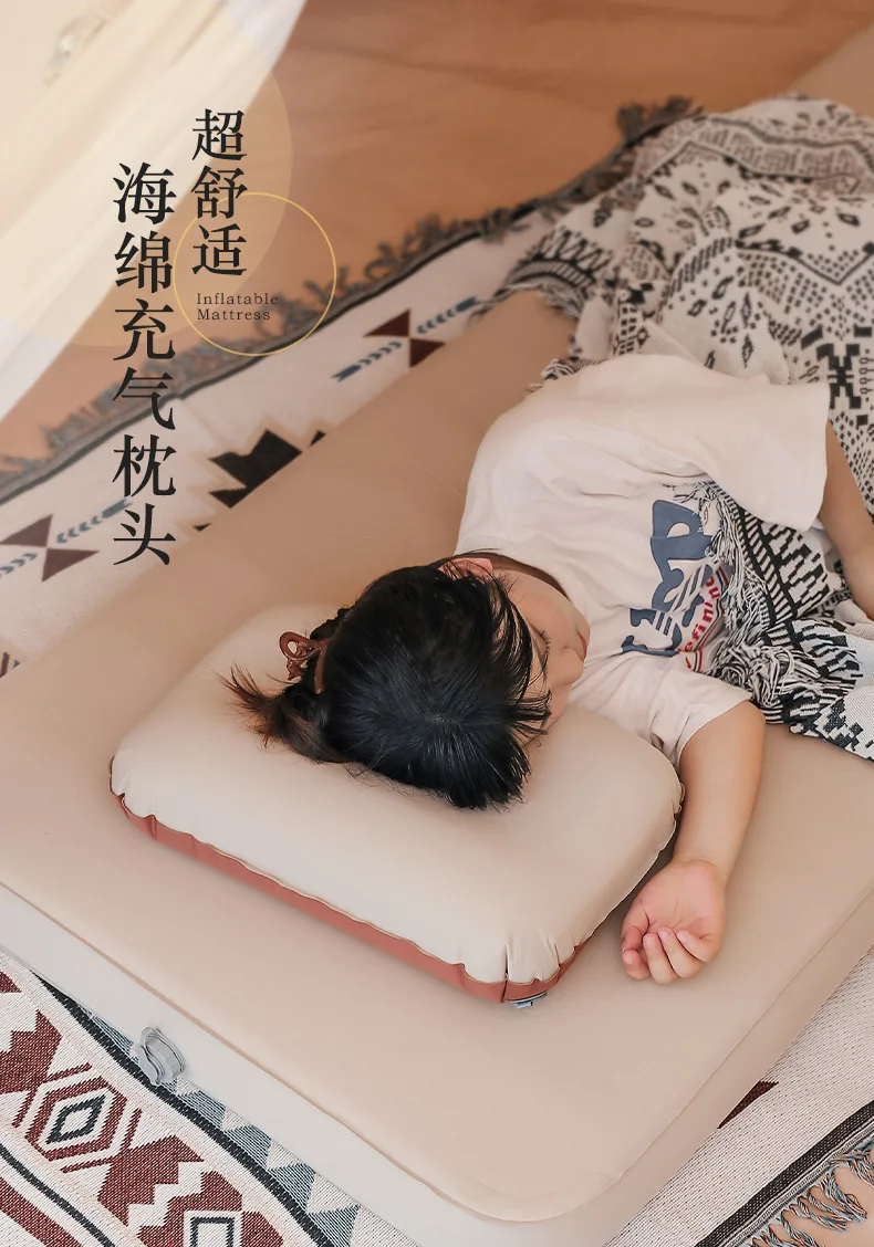 Description Picture 3 of itemComfortable High-Elastic Cheese Pillow, Automatic Inflatable Pillow, 3D Sponge, Outdoor Camping, Portable, Easy to Store, A704