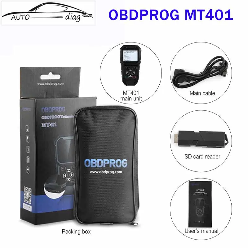 

OBDPROG MT401 Cluster Calibration OBD2 Tool Professional Scanner OBD 2 Instrument Correction Adjustment Use No Need Internet