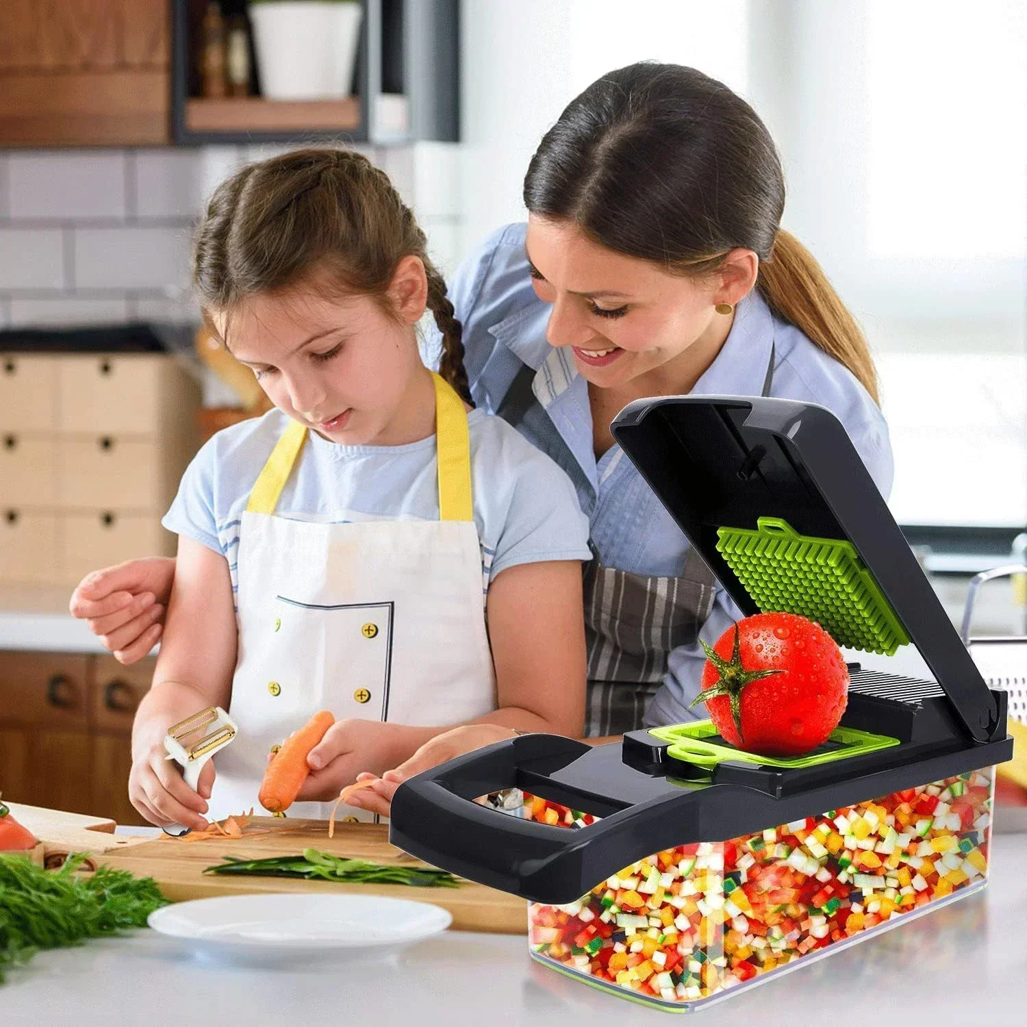 12/22 in 1 Multifunctional Vegetable Cutter Manual Food Chopper Potato Shredder Vegetable Slicer with Container Kitchen Gadget vegetable slicer vegetable cutter food slicer potato slicer potato cutter food shredder
