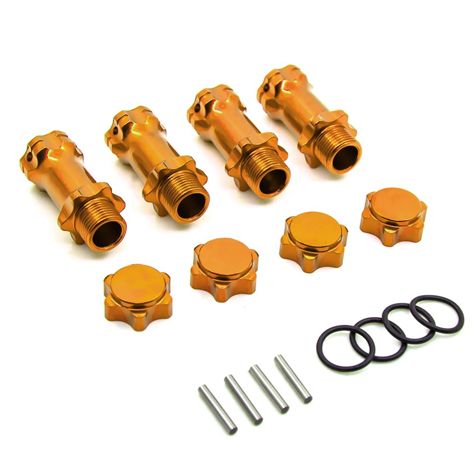 4 stücke Rad Hex Hub M17 17mm M37 37mm Verlängerung Adapter 12mm Anti-Staub Capx4 längere Combiner Koppler Für 1/8 RC Modell Auto Teile – Detail 3