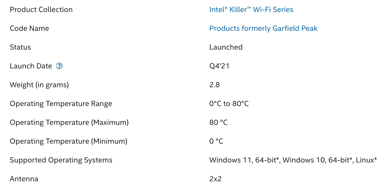 Carte WiFi AX411 - Intel®wi-fi 6e Ax411 Intel Tueur Ax1690i Wifi