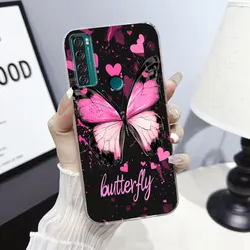 Marble Clear Soft Silicone Phone Case Cover for TCL 20E 20Y (TM2726)