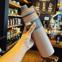 530ML/750ML Thermos Water Bottle Large capacity Stainless Steel Vacuum Flask Mug Portable Outdoor Thermal Mug Sports Drinks Cup 6