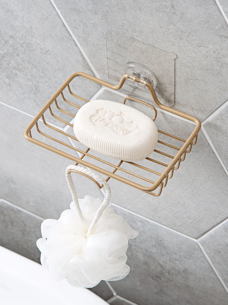 

Настенный держатель для мыла, самоклеящаяся подставка из нержавеющей стали для мыла и губки, аксессуары для ванной комнаты