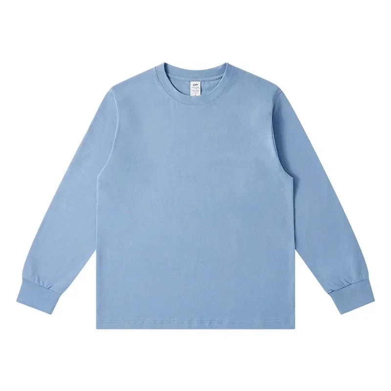 Cotton Long Sleeved Round Neck Women's Plus Size Loose Base White T-shirt for Women Shirts for Women Clothing T Shirt Y2k Top 4