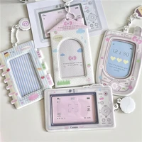 PVC card cover mobile phone camera fan star love beans small card campus card collection card bag display pendant 1