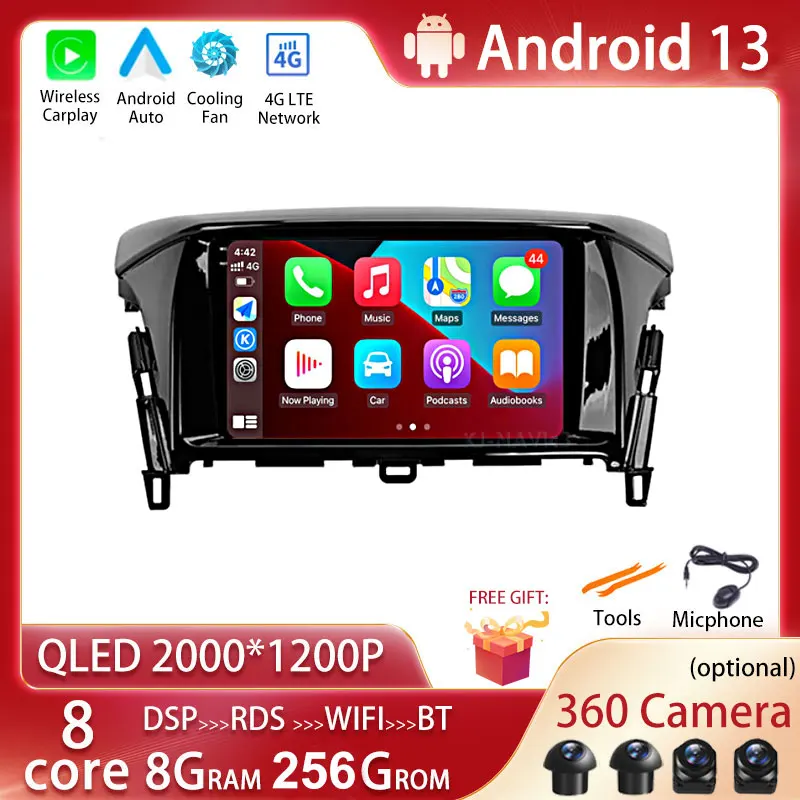 

Автомагнитола 2 Din для Mitsubishi Eclipse Cross 1, мультимедийный видеоплеер на Android 13 2017 - 2021 с GPS-навигацией и Dvd