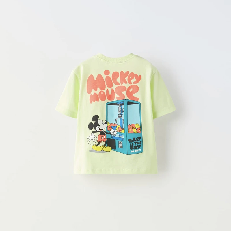 Mickey Mouse T Shirt Kids Summer Clothing Cartoon Printed Fashion Baby Short Sleeved Tops Children's Wear Tees Disney T-shirts 3