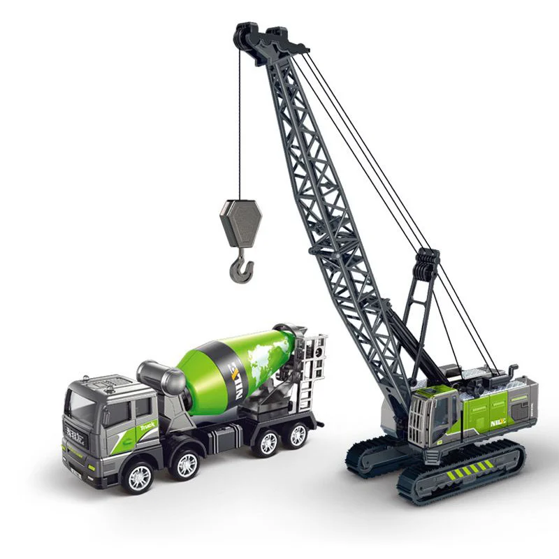 Diecasts Mini Tractor Excavator Crane Bulldozer Toy Boy Car Vehicle Toys Models Dump Truck Alloy+Plastic Education Wholesale - 4