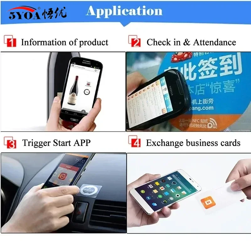 NFC Tags 50pcs 30pcs 10pcs Ntag213 Ntag215 13.56 MHZ 540Bytes RFID Adhesive Labels for Phones