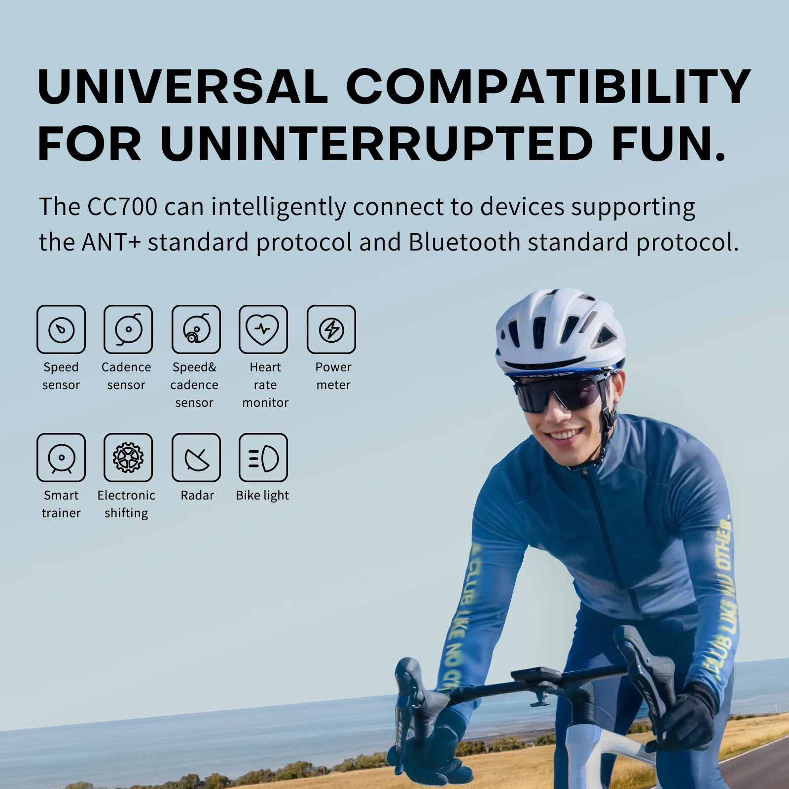 Computer per Bicicletta GEOID CC700 Wireless con Schermo a Colori, ANT+ WIFI, Tachimetro IPX7 Impermeabile, Navigazione per Percorsi, Contachilometri per Ciclismo - immagine 4