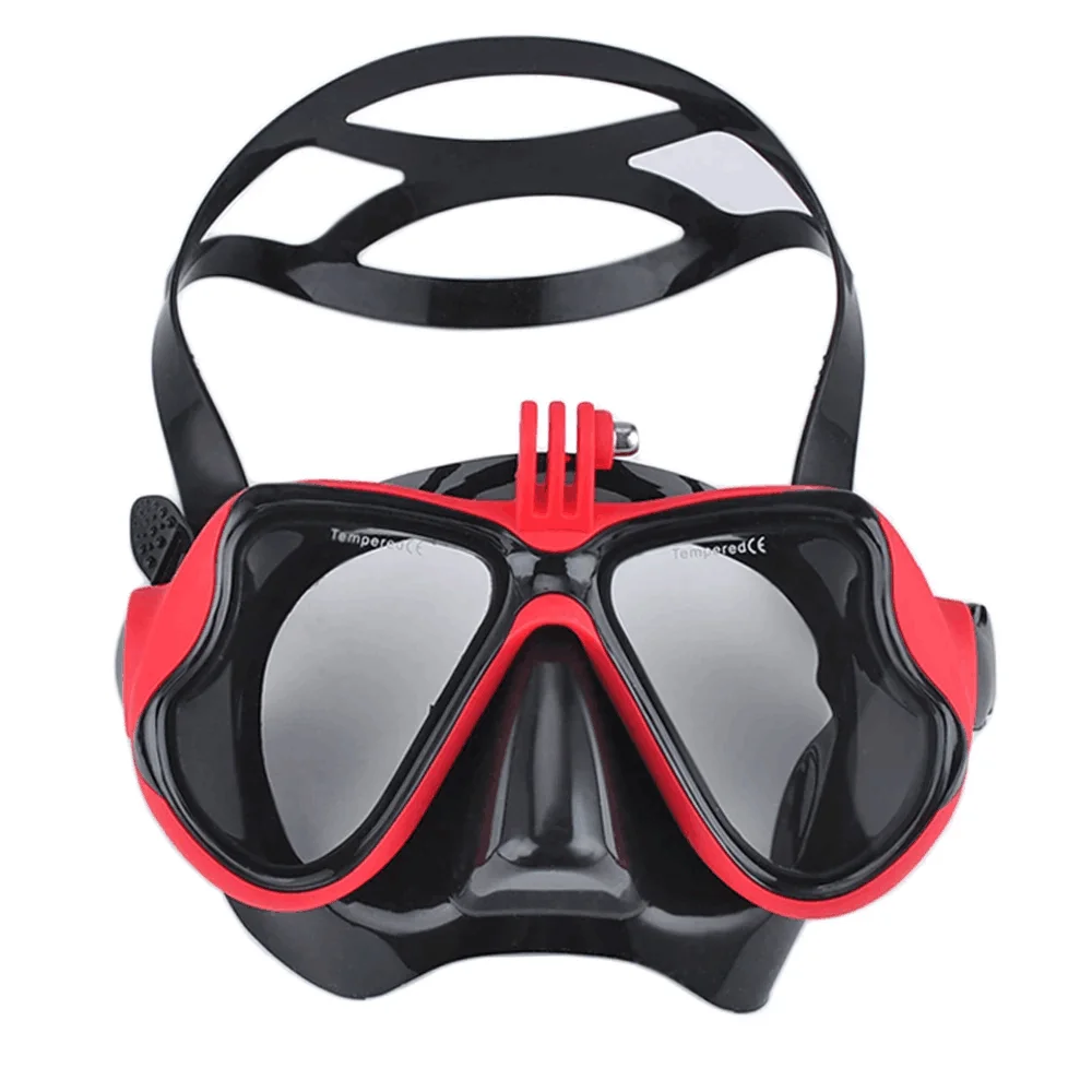 Diving Mask Professional Underwater Mask Camera Diving Mask Swimming Goggles Snorkel Scuba Diving Camera Holder for GoPro Snorkeling Diving Mask Snorkel Set Diving Goggles Diving Camera Holder